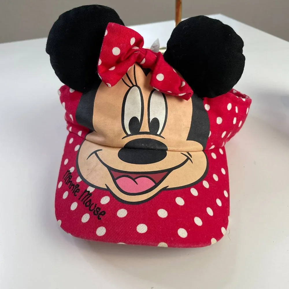 DISNEY Minnie Mouse Kids Girls Character Visor Adjustable Strap Size 4-6X